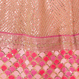 Graceful Pink Bridal Net Lehenga