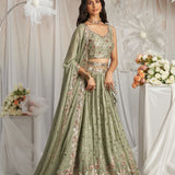 Elegant Poly Georgette Lehenga
