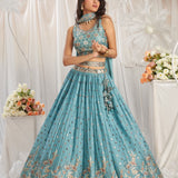 Elegant Poly Georgette Lehenga
