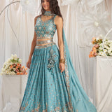 Elegant Poly Georgette Lehenga