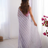 Artful Zigzag Knitted Saree