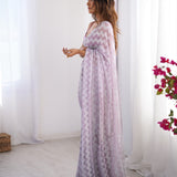 Artful Zigzag Knitted Saree