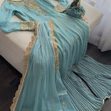 Designer Georgette  EmbroideryTop-Bottom