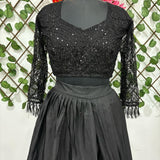 Most Beautiful Black Lehenga Saree