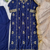 Desirable Georgette Straight Suit