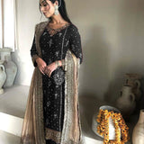 Desirable Georgette Straight Suit