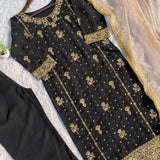 Desirable Georgette Straight Suit