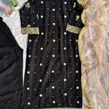 Desirable Georgette Straight Suit