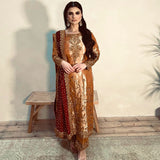 Designer Golden Silk Suit