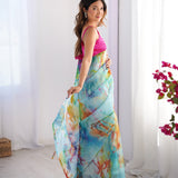Classy Oraganza Colourful Saree