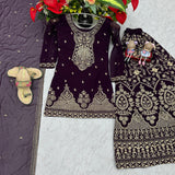 Designer Partywear Top Plazzo