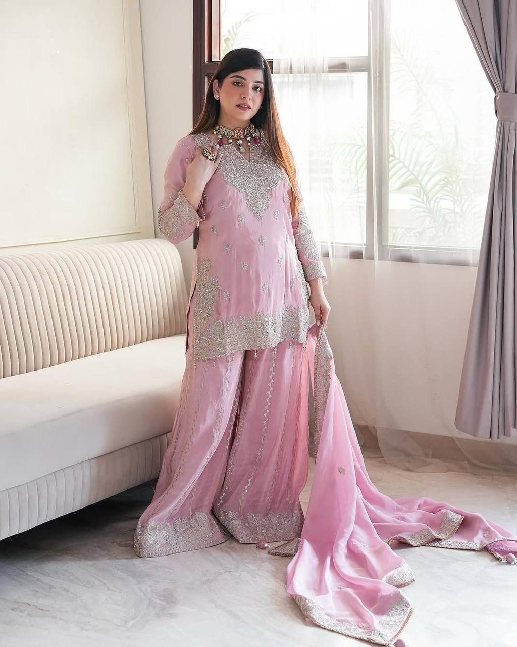 Gorgeous Embroidered Top Gharara