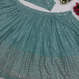 Bridal Heavy Mirror Work Lehenga