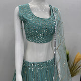 Bridal Heavy Mirror Work Lehenga