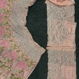 Peach Flower Embroidered Lehenga