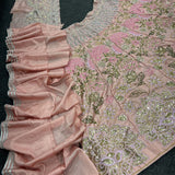 Peach Flower Embroidered Lehenga