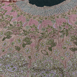 Peach Flower Embroidered Lehenga