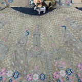 Elegant Peacock Embroidered Lehenga
