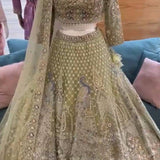 Elegant Peacock Embroidered Lehenga