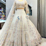 Elegant Peacock Embroidered Lehenga