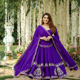 Premium Purple Anarkali Gown