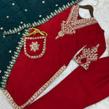 Classy Embroidered Straight Suit