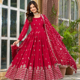 Classy Festive Vichitra Anarkali Gown