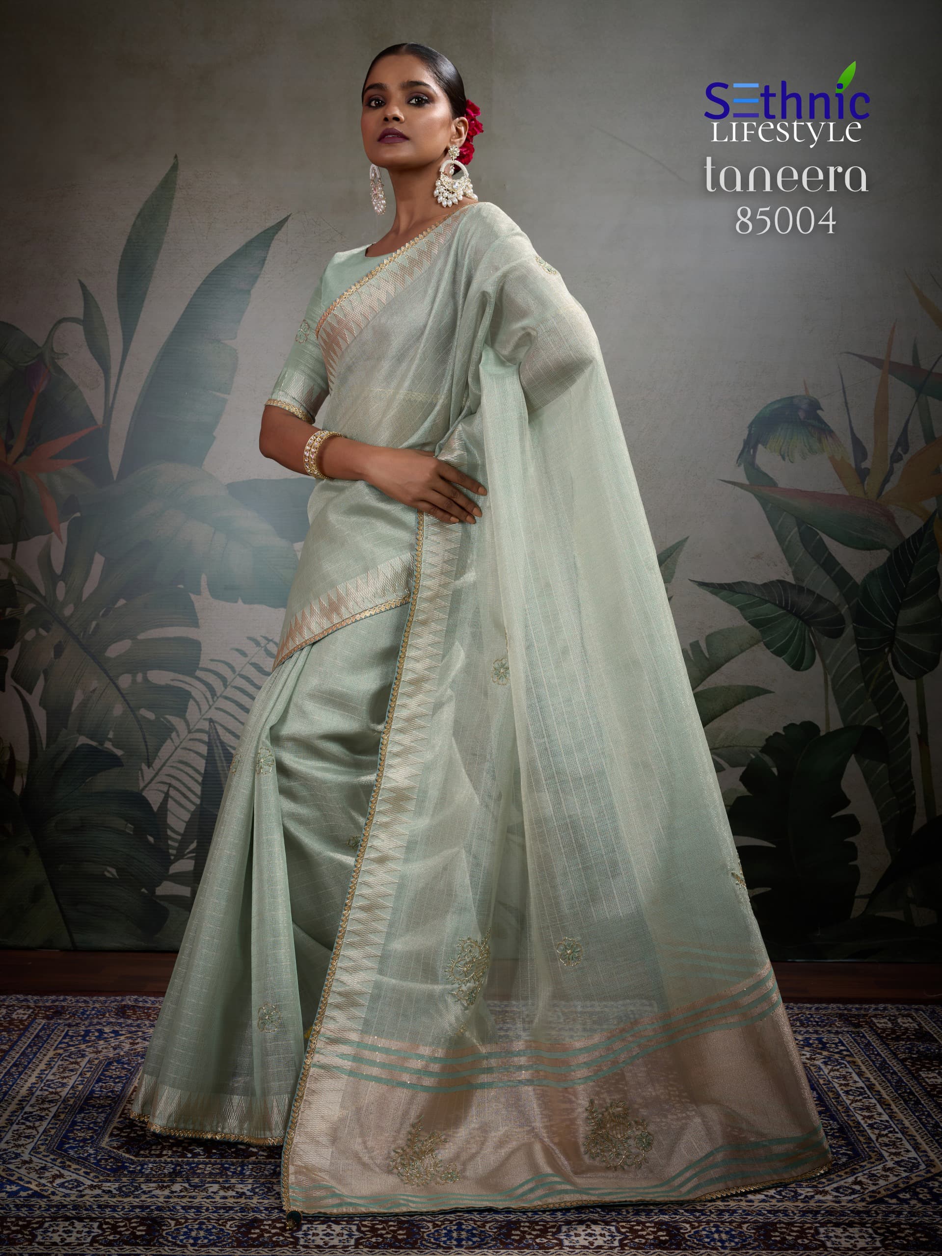 Taneera Finesse Linen Saree