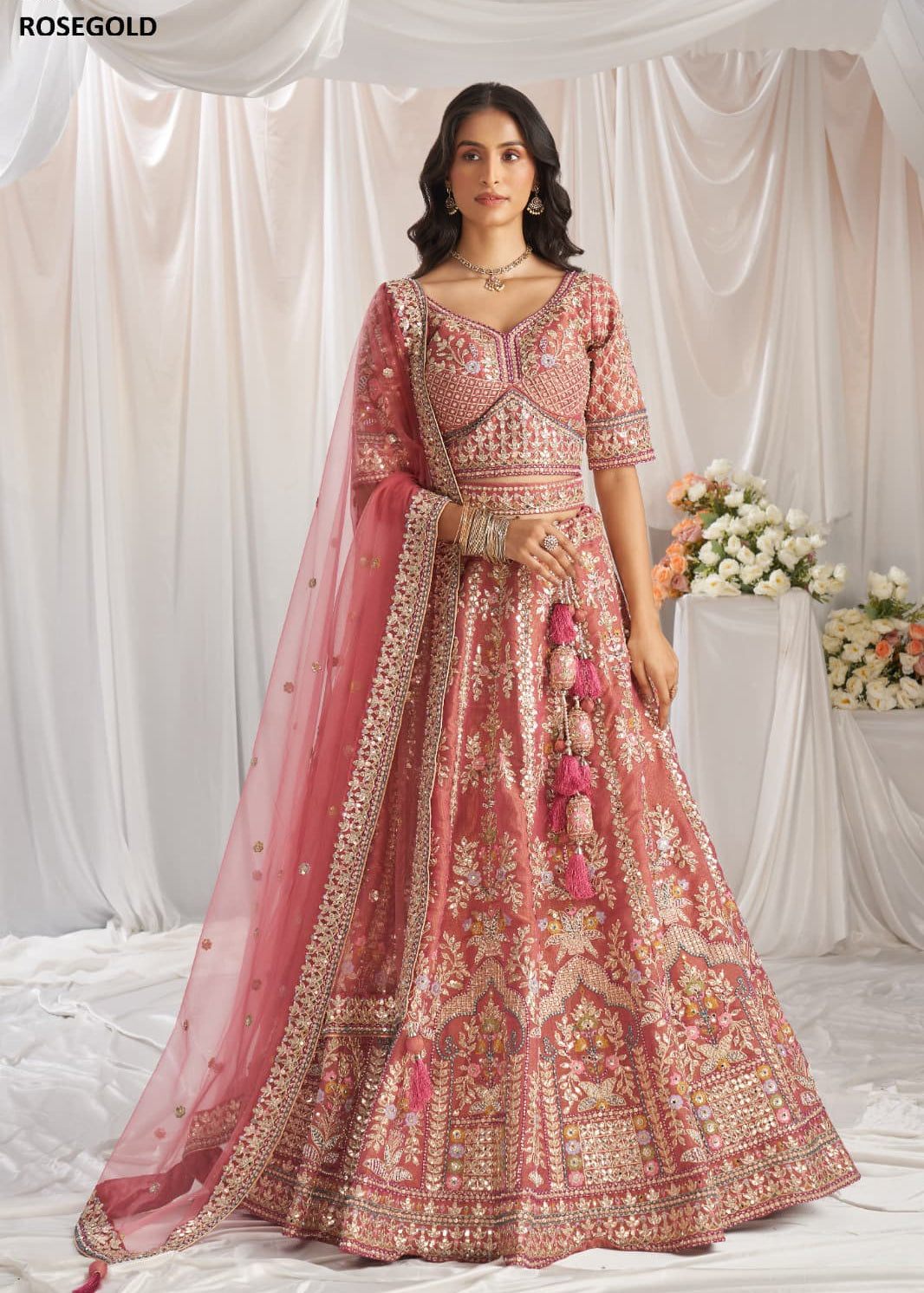 Glorious Tisse Silk Bridal Lehenga