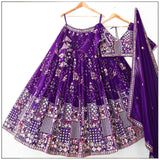 Blooming Premium Purple Lehenga