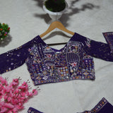 Blooming Premium Purple Lehenga