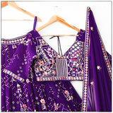 Blooming Premium Purple Lehenga