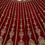 Celebrity Maroon Embrace Silk Lehenga