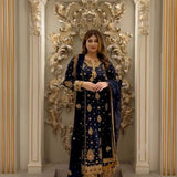 Dark Blue Stylish Long Suit