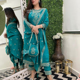 Beautiful Blooming Silk Suit