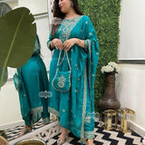 Beautiful Blooming Silk Suit