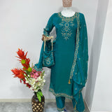Beautiful Blooming Silk Suit