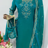 Beautiful Blooming Silk Suit
