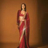 Bollywood Georgette Mirror Work Saree