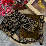 Celebrity Olive Space Silk Saree