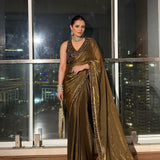 Celebrity Olive Space Silk Saree