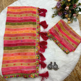 Multicolored Beautiful Georgette Saree