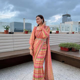 Multicolored Beautiful Georgette Saree