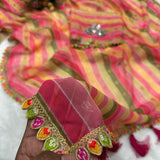 Multicolored Beautiful Georgette Saree