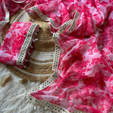 Designer Flower Print Georgette Saree