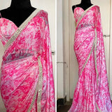 Designer Flower Print Georgette Saree