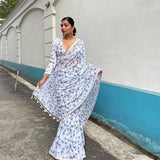 Designer Flower Print Georgette Saree