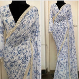 Designer Flower Print Georgette Saree