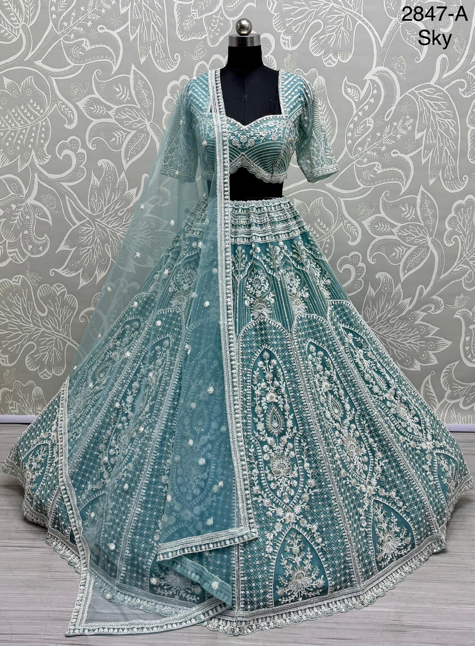 Stunning Bridal Motif Work Lehenga
