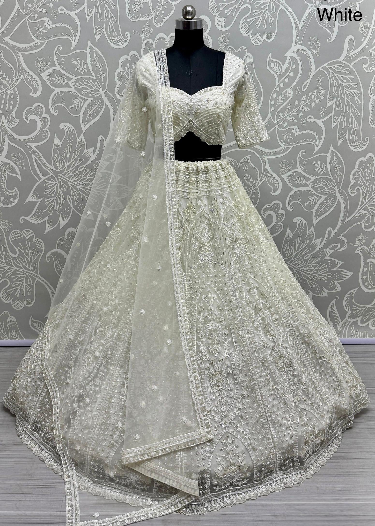 Stunning Bridal Motif Work Lehenga